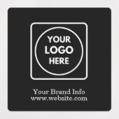 ミニマル黒ラベル | カスタム企業の ラベル (デザイン1)