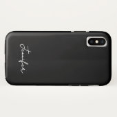 ミニマル黒名前をカスタムする署名スクリプト Case-Mate iPhoneケース (裏面(横))