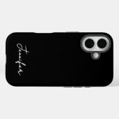 ミニマル黒名前をカスタムする署名スクリプト Case-Mate iPhoneケース (裏面 (横))