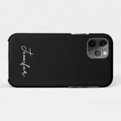 ミニマル黒名前をカスタムする署名スクリプト Case-Mate iPhoneケース (裏面(横))