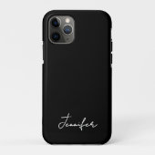 ミニマル黒名前をカスタムする署名スクリプト Case-Mate iPhoneケース (裏面)