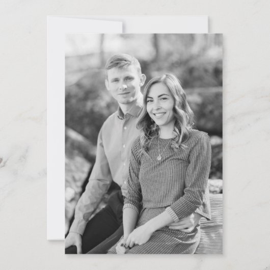 ミニマル黒書道台本の写真 セーブザデート (裏面)