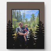 ミニマル黒松シルエット写真 フォトプラーク (正面)