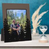 ミニマル黒松シルエット写真 フォトプラーク (側面)