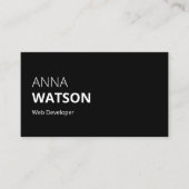 ミニマル黒白はっきりした コーリングカード (正面)