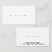 ミニマル黒白エレガント 名刺 (正面/裏面)