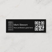 ミニマル黒白エンパイアモダンフォント スキニー名刺 (裏面)