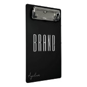 ミニマル黒白エンパイアモダンフォント ミニクリップボード (アングル)