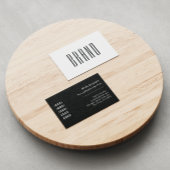 ミニマル黒白エンパイアモダンフォント 名刺