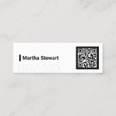 ミニマル黒白モダンはっきりした スキニー名刺 (裏面)