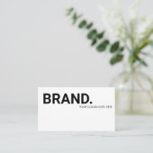 ミニマル黒白モダンはっきりした 名刺 (スタンド正面)