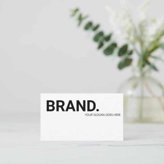 ミニマル黒白モダンはっきりした 名刺 (スタンド正面)