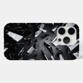 ミニマル黒白モノグラムモダンケースマ Case-Mate iPhoneケース (裏面 (横))