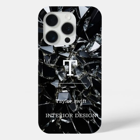 ミニマル黒白モノグラムモダンケースマ Case-Mate iPhoneケース (裏面)