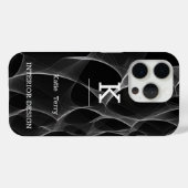 ミニマル黒白モノグラムモダンケースマ Case-Mate iPhoneケース (裏面 (横))