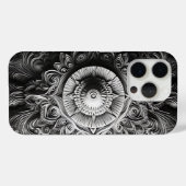 ミニマル黒白モノグラムモダンケースマ Case-Mate iPhoneケース (裏面 (横))