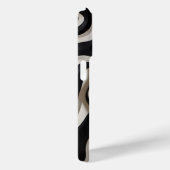 ミニマル黒白モノグラムモダンケースマ Case-Mate iPhoneケース (裏面 / 右)