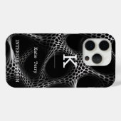 ミニマル黒白モノグラムモダンケースマ Case-Mate iPhoneケース (裏面 (横))