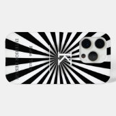 ミニマル黒白モノグラムモダンケースマ Case-Mate iPhoneケース (裏面 (横))