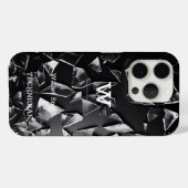 ミニマル黒白モノグラムモダンケースマ Case-Mate iPhoneケース (裏面 (横))