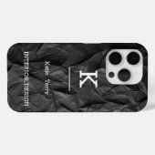 ミニマル黒白モノグラムモダンケースマ Case-Mate iPhoneケース (裏面 (横))