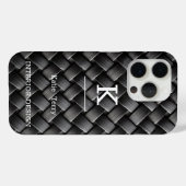 ミニマル黒白モノグラムモダンケースマ Case-Mate iPhoneケース (裏面 (横))