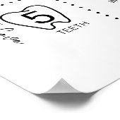 ミニマル黒白1歳の誕生日マイルストーン ポスター (角)