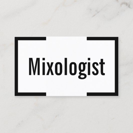 ミニマル黒縁どMixologist名刺 名刺 (正面)