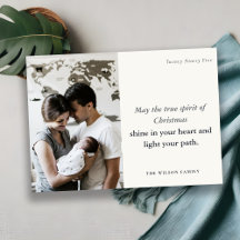 ミニマル1フォトブラック&ホワイトのクリスマススピリット