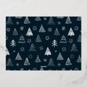 ミニマル1フォトブラック&ホワイトのクリスマススピリット 箔シーズンカード (裏面)