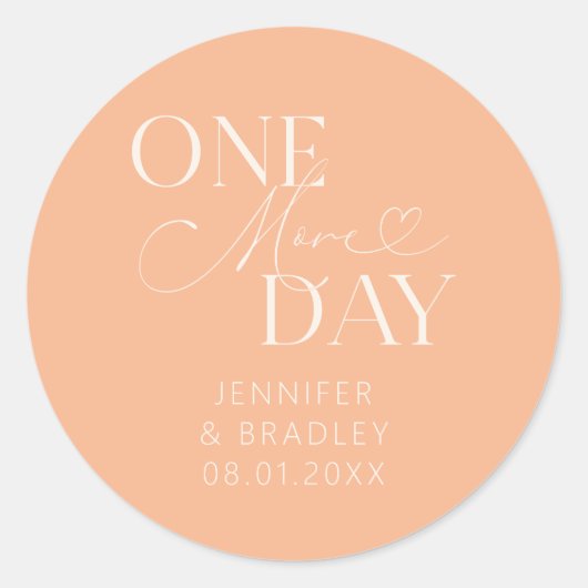 ミニマル1日のリハ結婚ーサルピーチ ラウンドシール (正面)