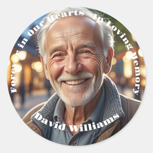 ミニマル1特別フォトお祝いオブ・ライフ ラウンドシール (正面)