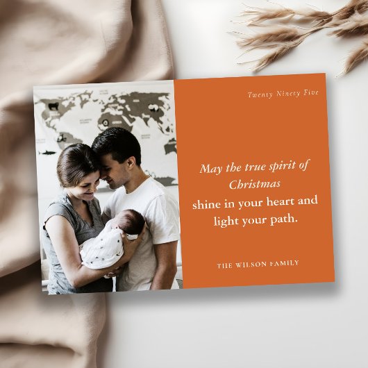 ミニマル1素朴フォトラストデュスキークリスマス精神 シーズンカード