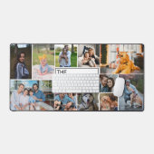 ミニマル11フォトコラージュシンプルホワイトカラー デスクマット (キーボード&マウス)