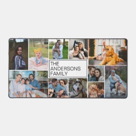 ミニマル11フォトコラージュシンプルホワイトカラー デスクマット