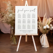 ミニマル12表結婚座席表 ポスター