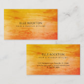 ミニマル1974オレンジ色の名刺 名刺 (正面/裏面)