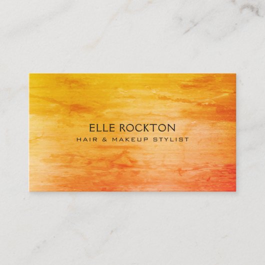 ミニマル1974オレンジ色の名刺 名刺 (正面)