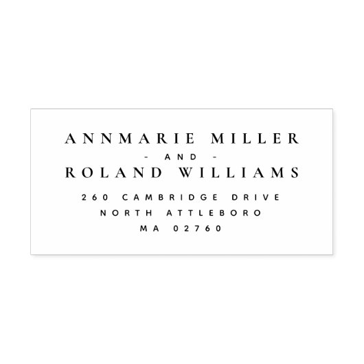 ミニマル2エレガント名姓差出人住所 セルフインキングスタンプ (デザイン)