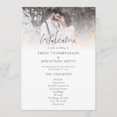 ミニマル2フォトオーバーレイスクリプト結婚式 プログラム (正面)