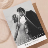 ミニマル2フォトシンプルフォト結婚サンキューカード サンキューカード