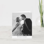 ミニマル2フォトシンプルフォト結婚サンキューカード サンキューカード (正面)
