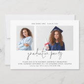 ミニマル2フォトスクリプト卒業パーティー 招待状 (正面)