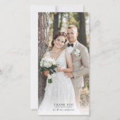 ミニマル2フォトハート結婚ズ サンキューカード (正面)