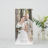 ミニマル2フォトハート結婚ズ サンキューカード (スタンド正面)