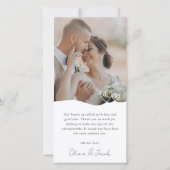 ミニマル2フォトハート結婚ズ サンキューカード (裏面)