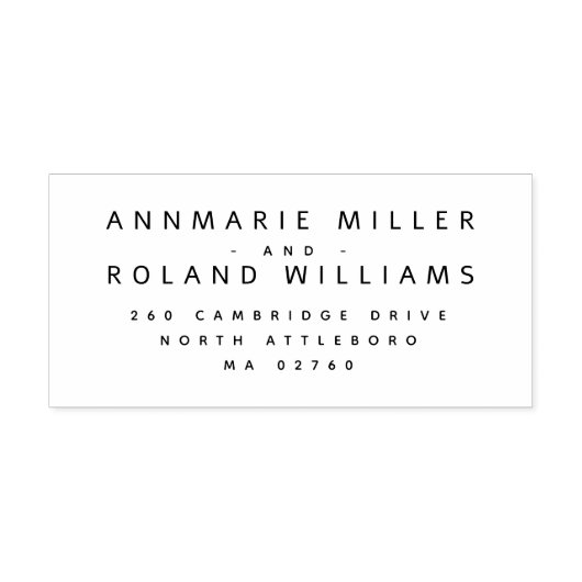 ミニマル2モダン名姓差出人住所 セルフインキングスタンプ (デザイン)