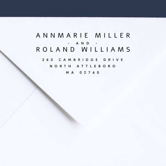 ミニマル2モダン名姓差出人住所 セルフインキングスタンプ