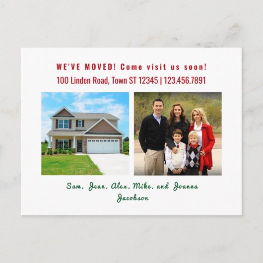 ミニマル2写真お知らせ移動 ポストカード (正面)