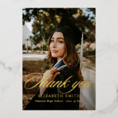 ミニマル2写真スクリプト卒業2024 箔招待状 (正面)